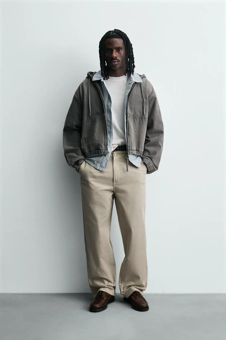 WASHED HOODED JACKET