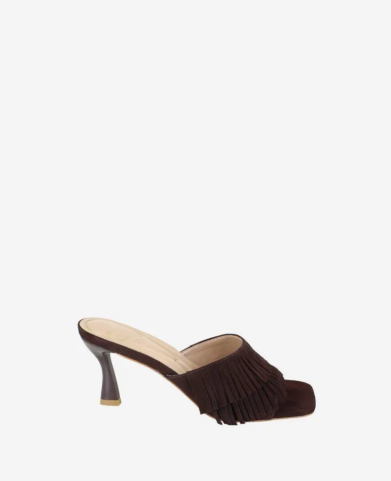 Darby Suede Fringe Heel