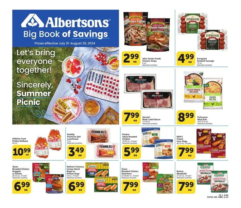 Weekly ad Albertsons - SoCal - BBS from July 31 to August 20 2024 - Page 1