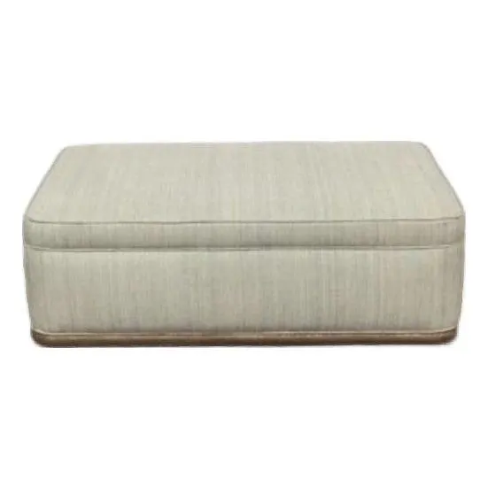 Large Rectangular Upholstered Ottoman in Rose Tarlow Fabric New