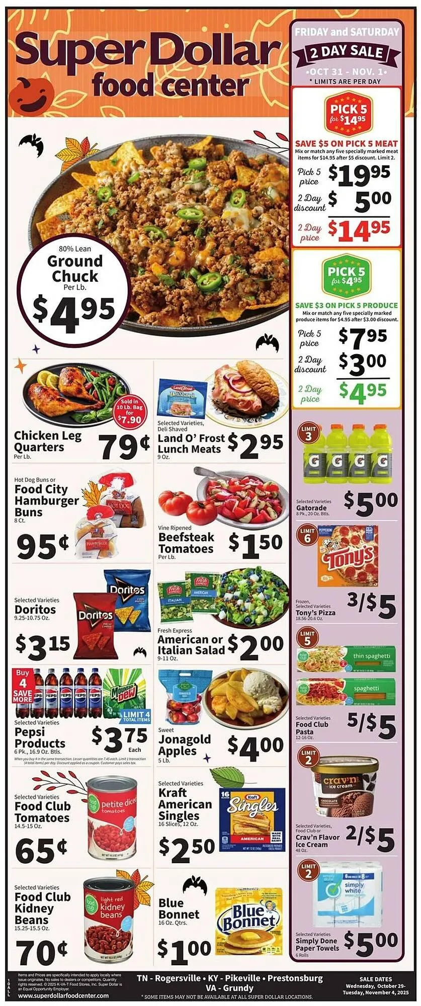 Weekly ad Super Dollar Food Center weekly ad from October 29 to November 4 2025 - Page 1