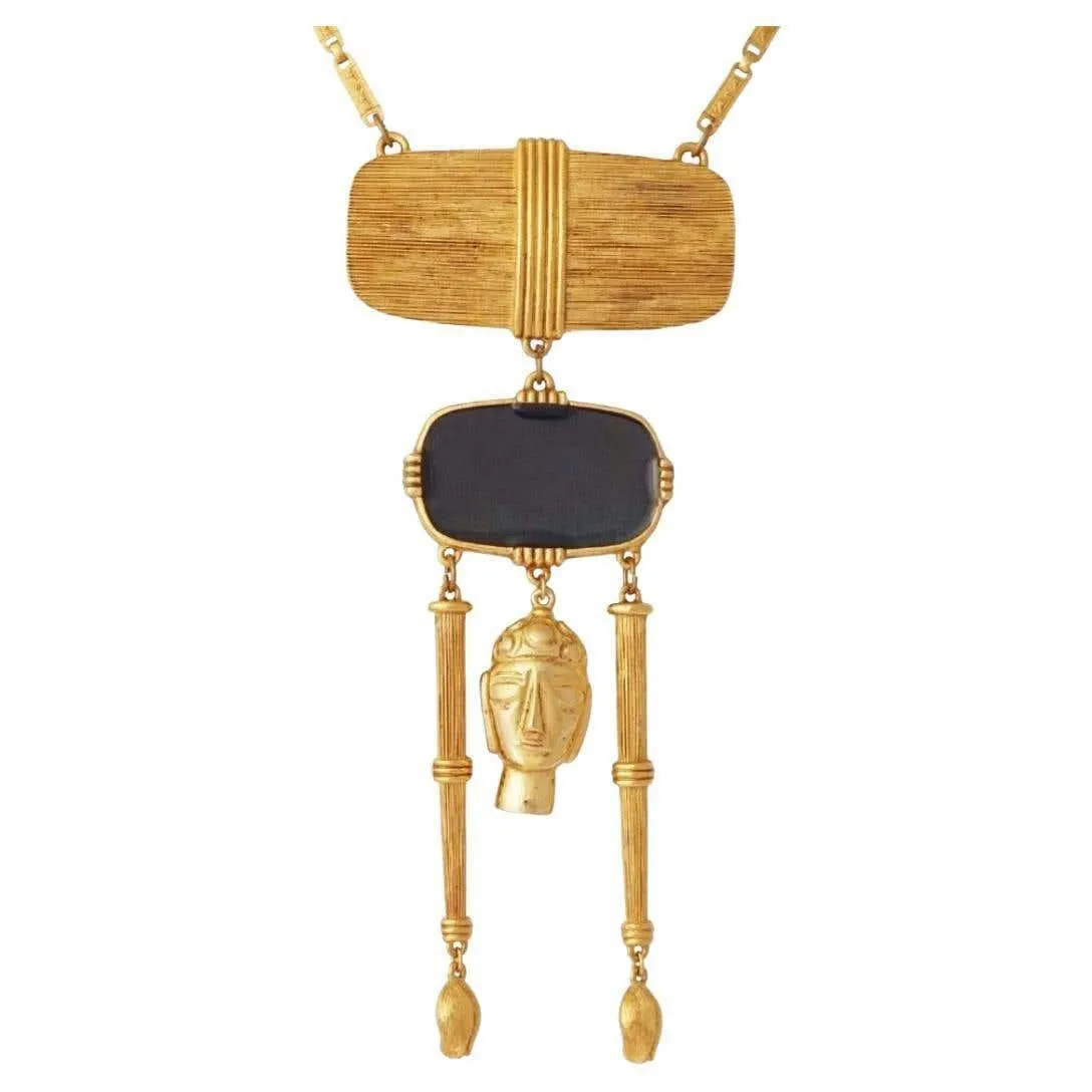 Egyptian Revival Statement Necklace By Estée Lauder, 1990s