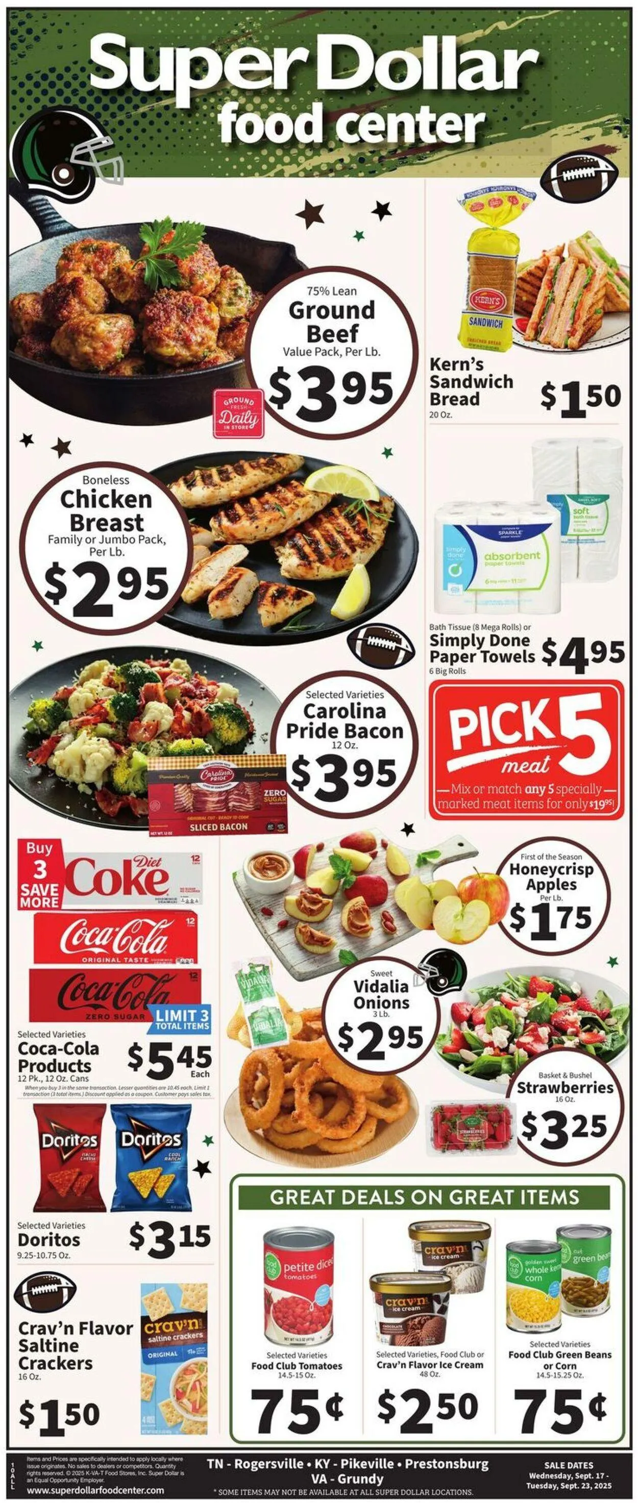 Weekly ad Super Dollar Food Center Current weekly ad from September 17 to September 23 2025 - Page 1