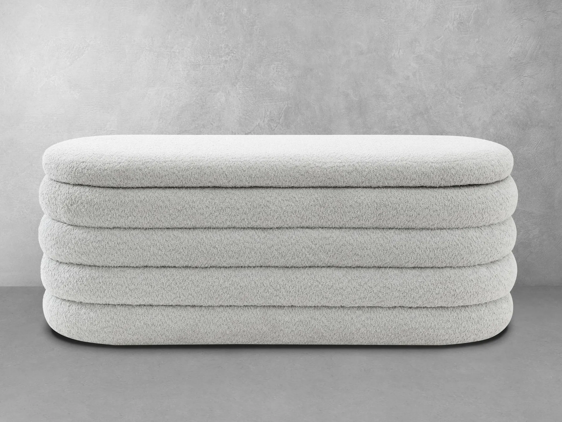 Cleo Storage Bench Ottoman - Gray