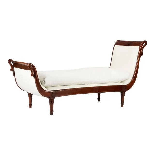 19th Century French Directoire Swan Recamier or Daybed