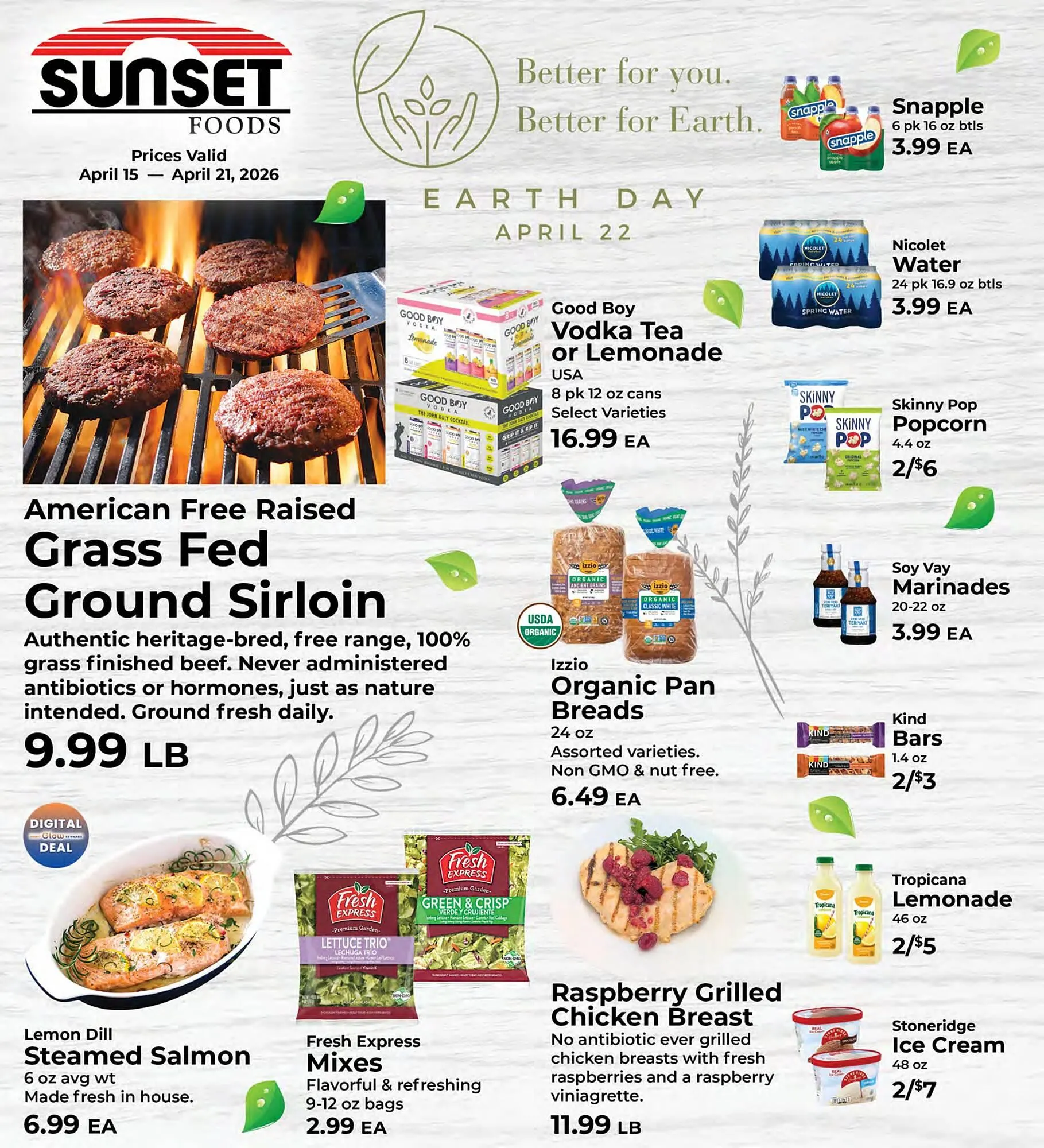 Weekly ad Sunset Foods weekly ad from April 15 to April 21 2026 - Page 1