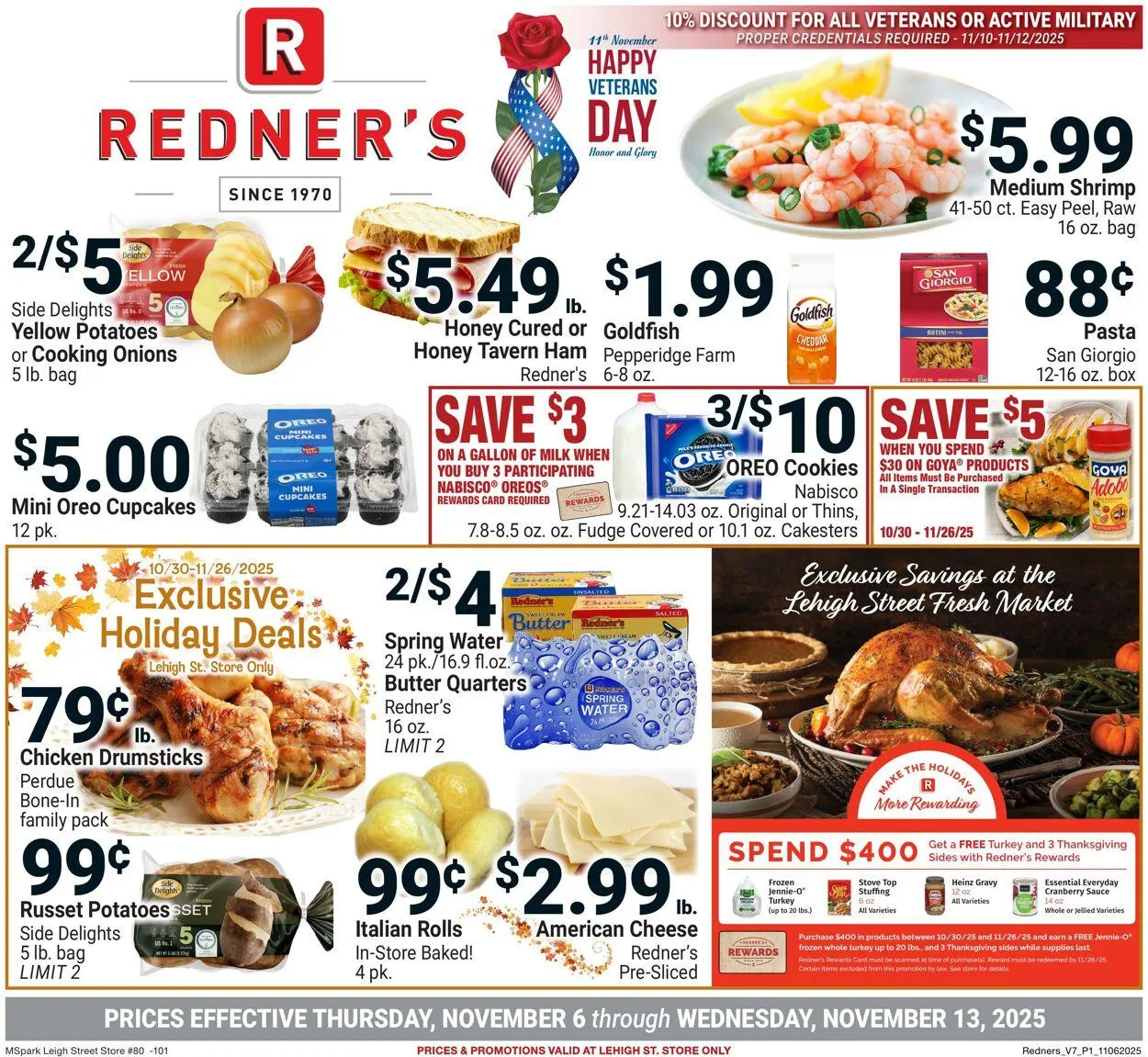 Weekly ad Redner’s Warehouse Market Current weekly ad from November 6 to November 12 2025 - Page 1