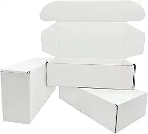 Small White Box 7 x 3.5 x 2 Inch 50 Pack Recyclable Corrugated Gift Mailers Storage Business Packaging Shipping Boxes