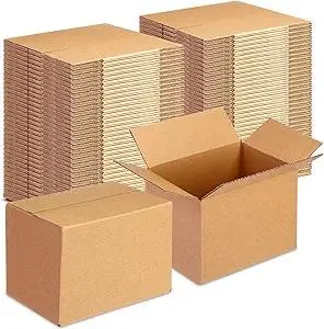 Yeaqee 72 Pcs Shipping Boxes Corrugated Cardboard Small Shipping Boxes for Packaging Mailing Packing Moving Small Business Storage Crafts Gifts(6x4x4 Inch,Kraft Color)