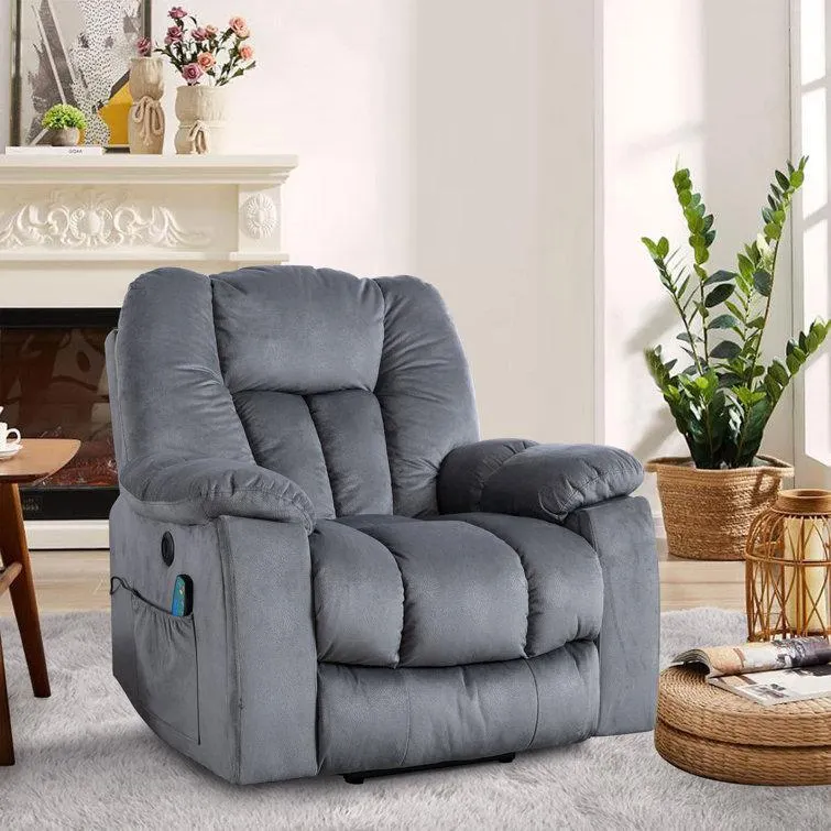 41'' Oversized Power Lift Chair - Heated Massage Electric Recliner with Super Soft Padding