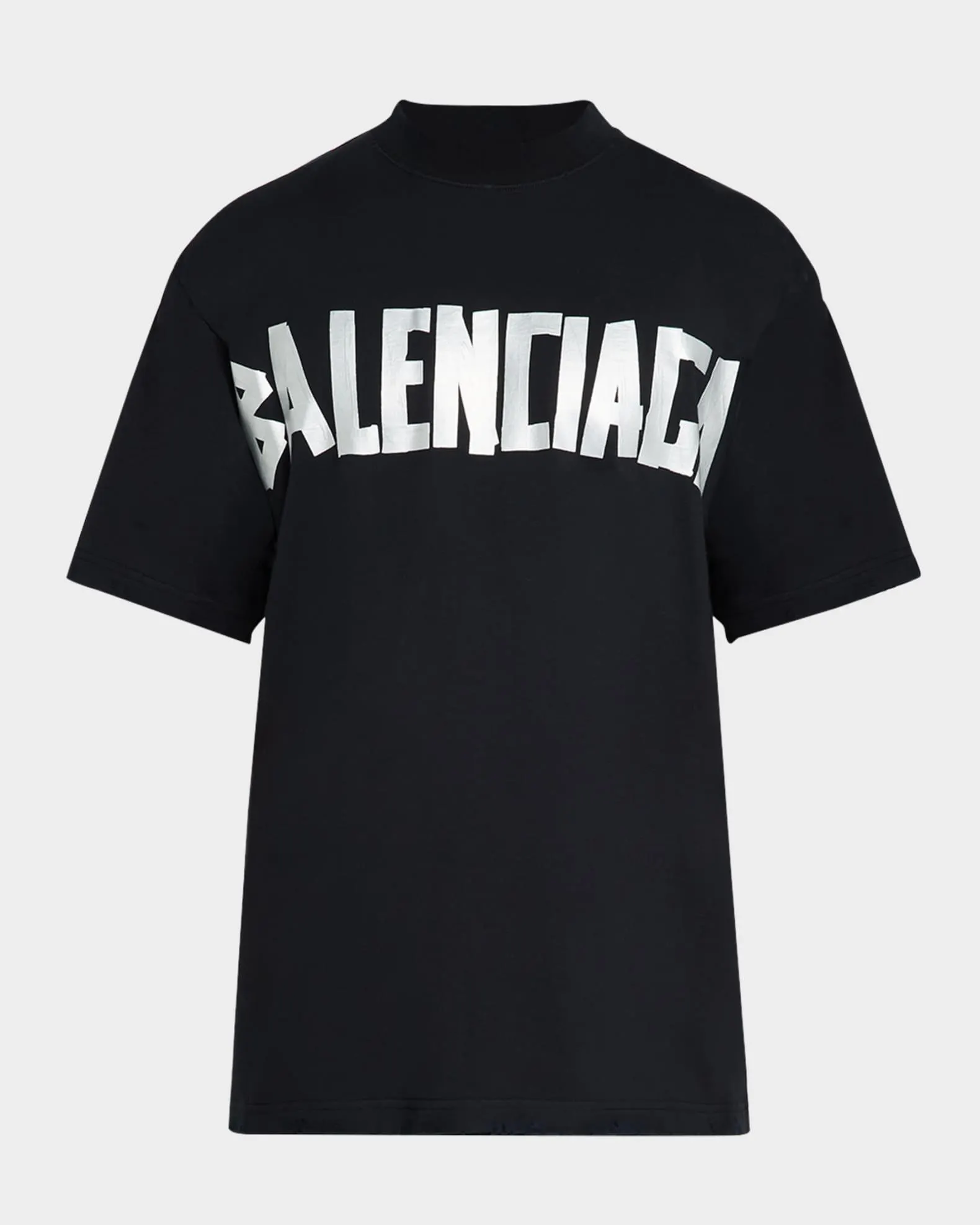 Men's Taped-Logo Distressed T-Shirt