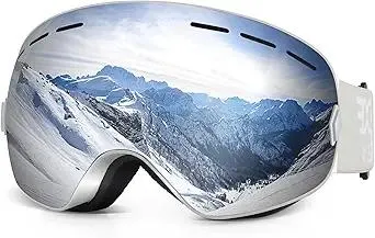 EXP VISION Snowboard Ski Goggles Men Women Youth, Anti Fog OTG Winter Snow Goggles Spherical Detachable Lens