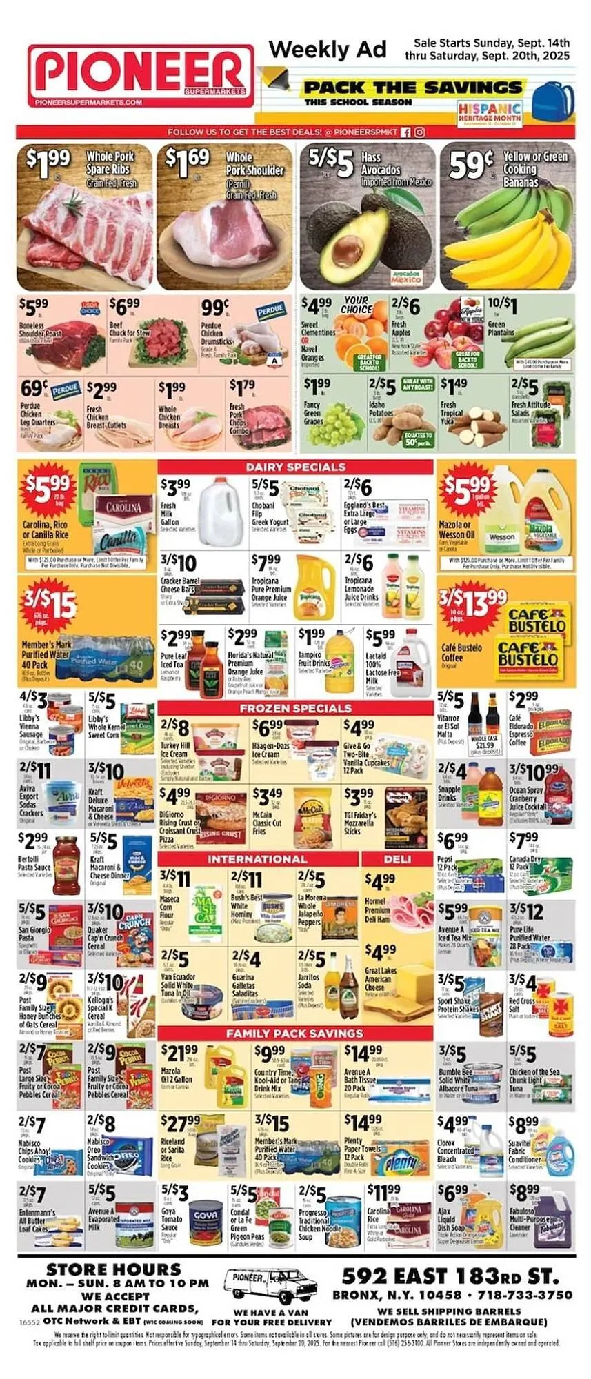Weekly ad Pioneer Supermarkets weekly ad from September 14 to September 20 2025 - Page 1