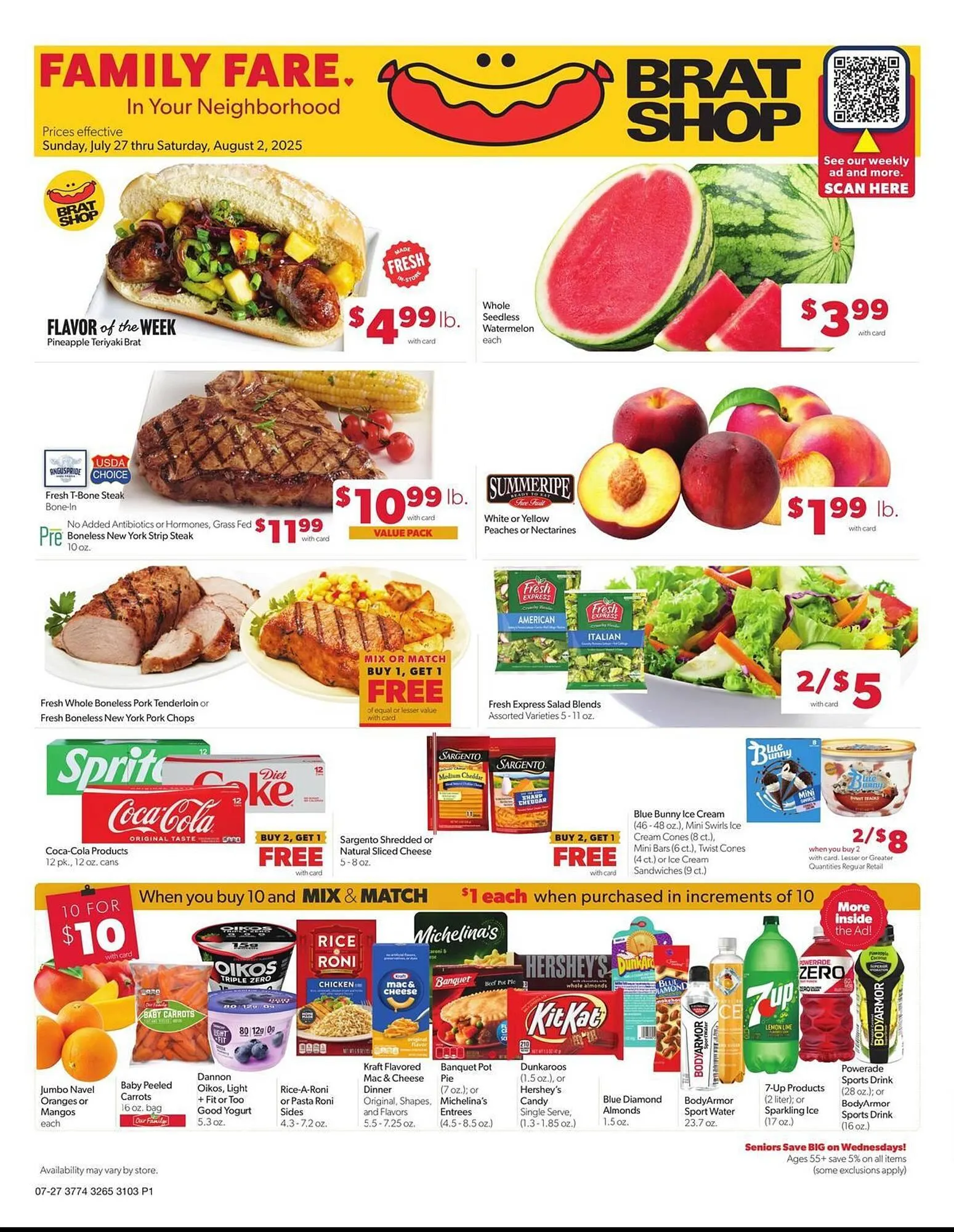 Weekly ad Family Fare Weekly Ad from July 27 to August 2 2025 - Page 1