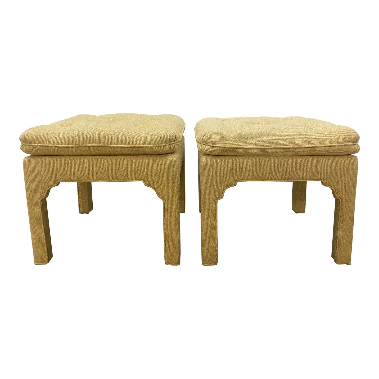 1970s Pillow Top Ottoman a Pair .