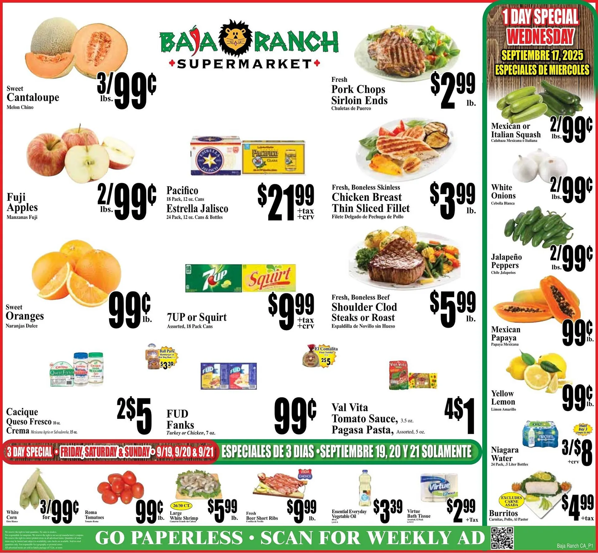 Weekly ad Baja Ranch weekly ad from September 17 to September 23 2025 - Page 1