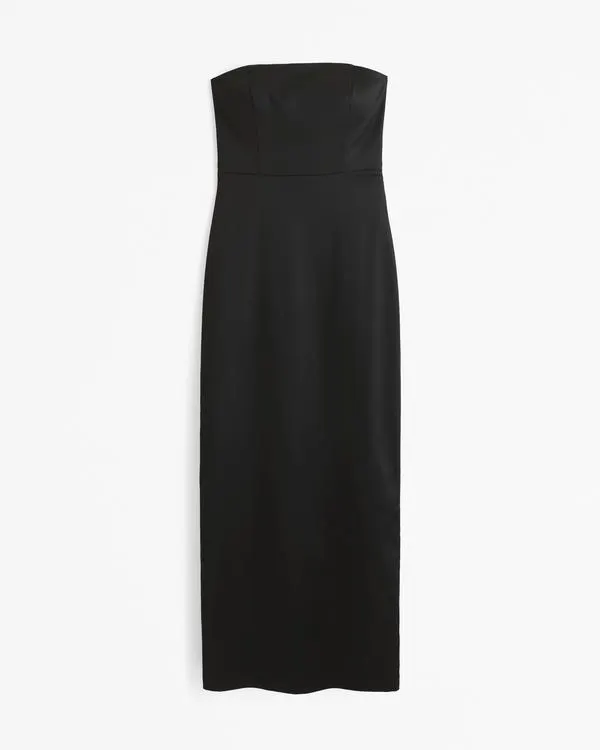 Strapless Satin Sculpt Maxi Dress