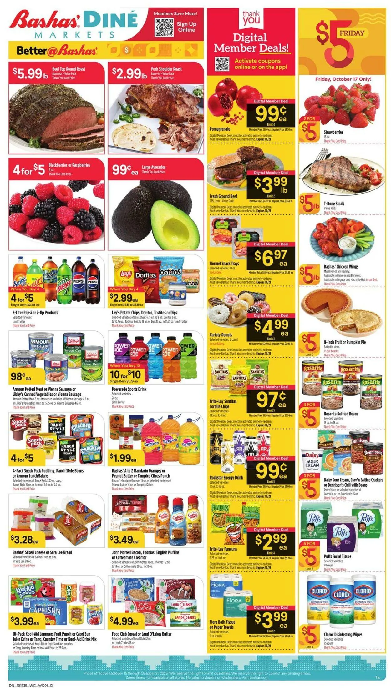 Weekly ad Bashas Current weekly ad from October 15 to October 21 2025 - Page 1