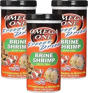 Omega One (3 Pack Freeze Dried Brine Shrimp 1.28 Oz
