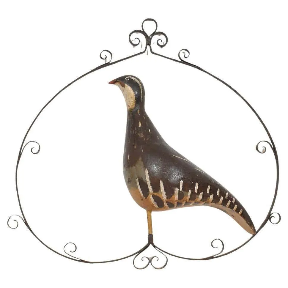 Unique 19th Century French Shop Sign with a Grouse