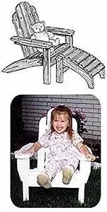 Woodcraft Project Paper Plan To Build Child's Adirondack Chair With Footrest - Material Not Included