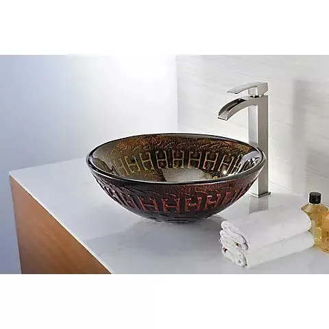 ANZZI Opus Bathroom Sink - Lustrous Brown