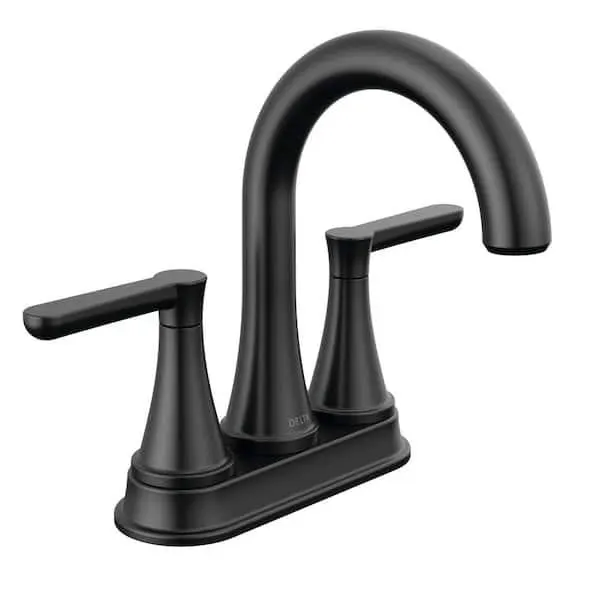 Greydon 4 in. Centerset Double Handle Bathroom Faucet in Matte Black