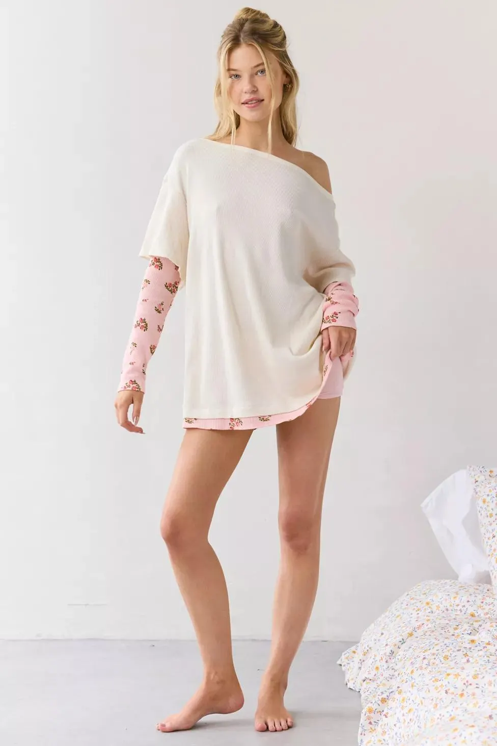 Out From Under Darling Layered Long Sleeve T-Shirt Dress