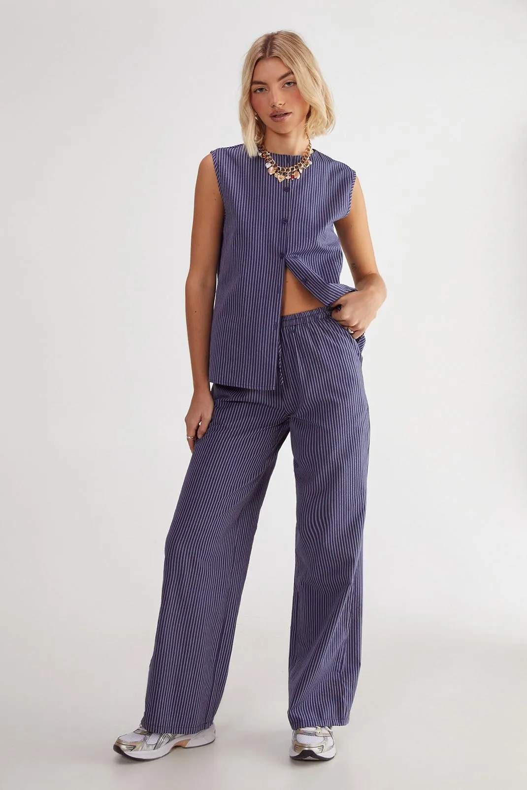 Stripe Straight Leg Pant