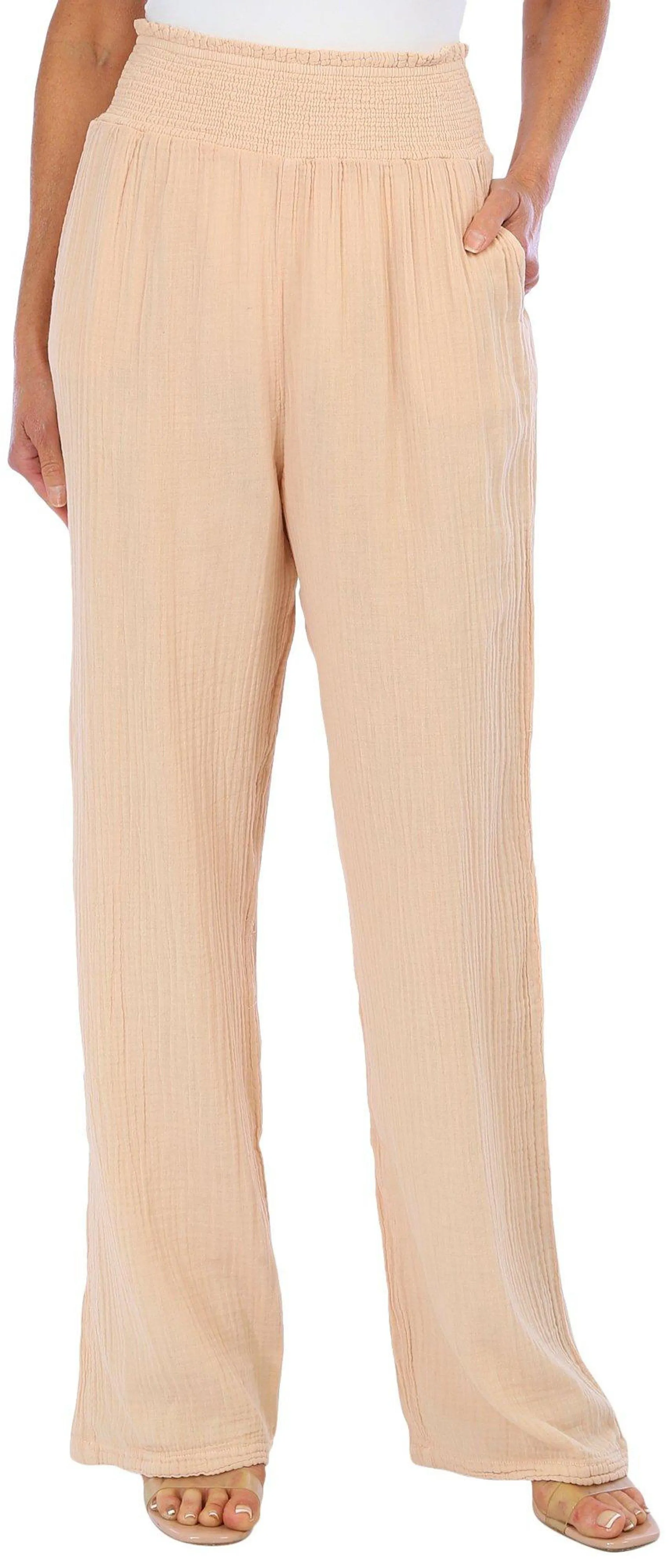Derek Heart Juniors Solid Wide Leg Pants