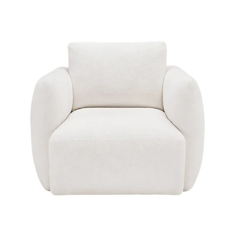 Gabriele Lounge Chair White Boucle