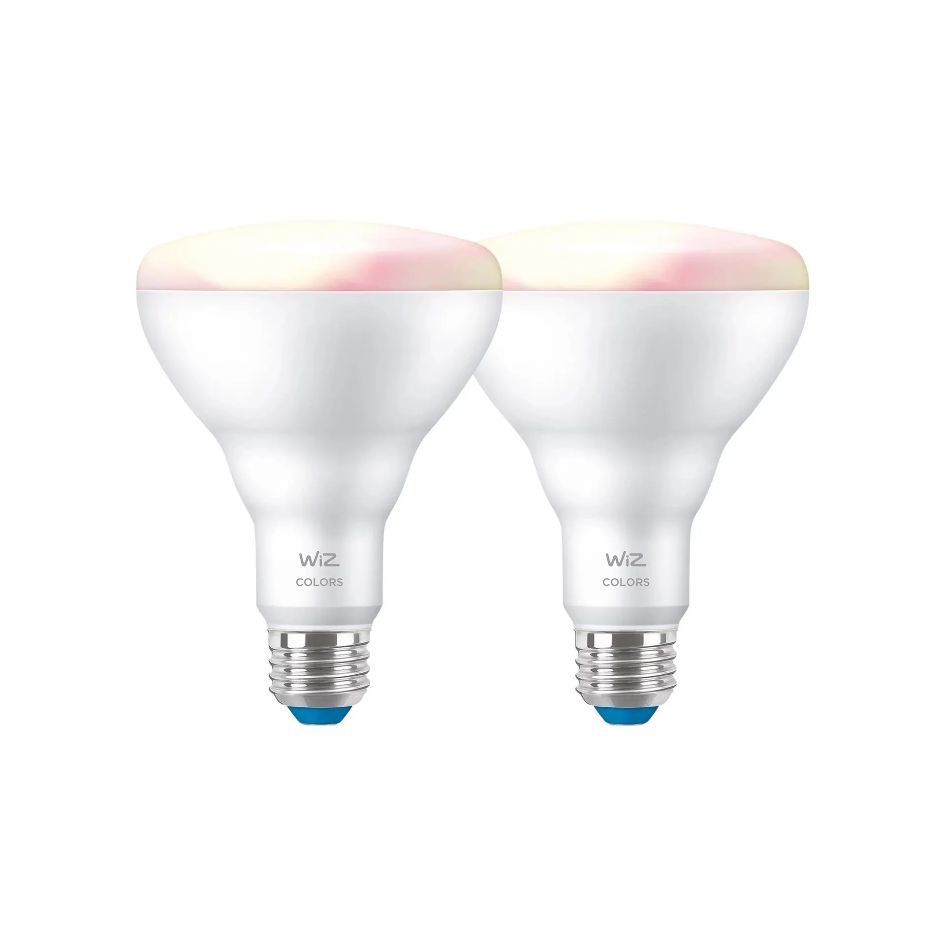WiZ Full Color and Tunable White BR30 (65W Equivalent) LED Smart Bulbs, 2 pk.