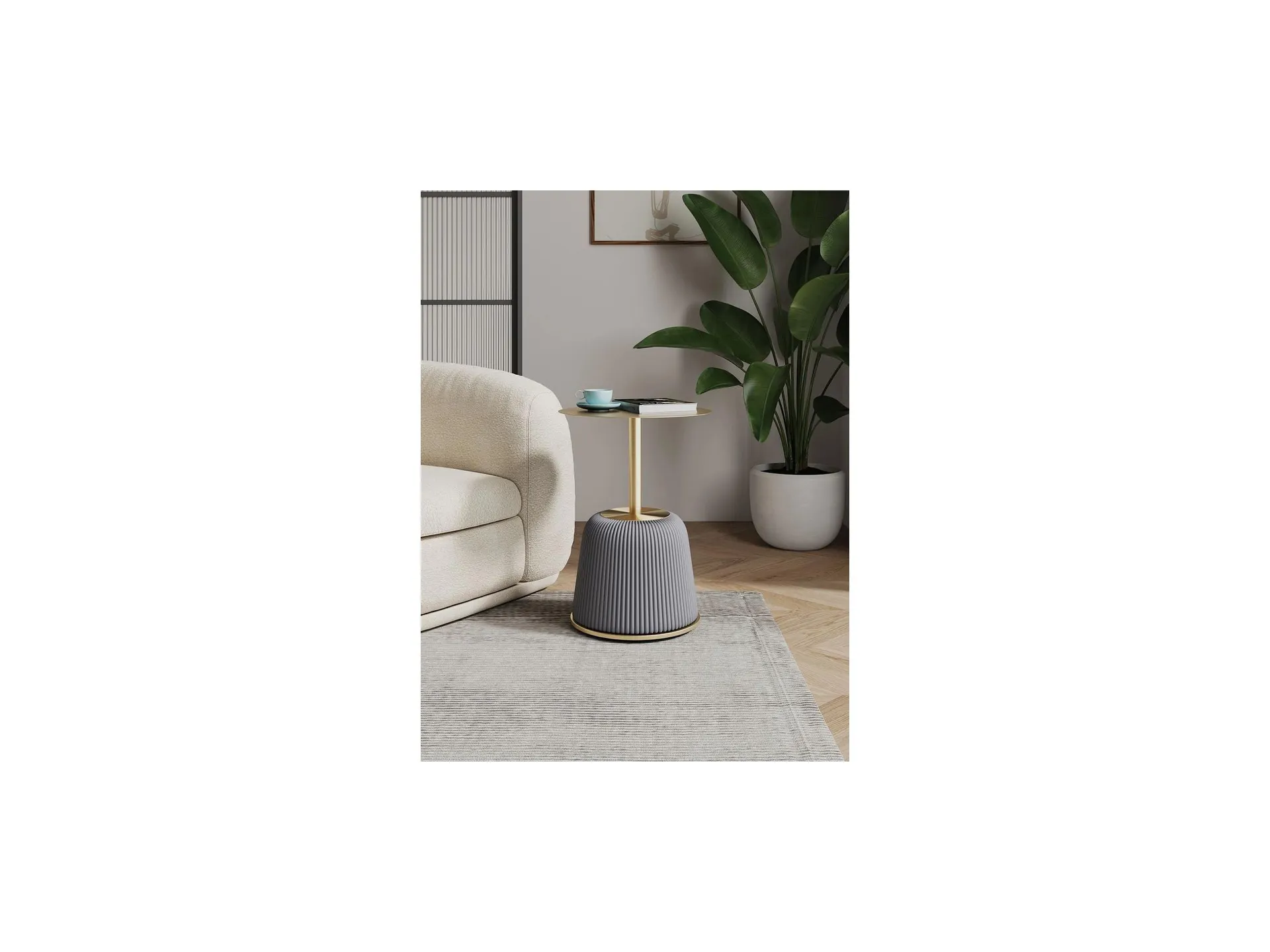 Manhattan Comfort Anderson Leatherette Accent End Table