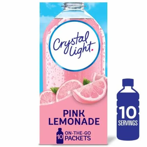 Crystal Light Zero Sugar Pink Lemonade Drink Mix Packets