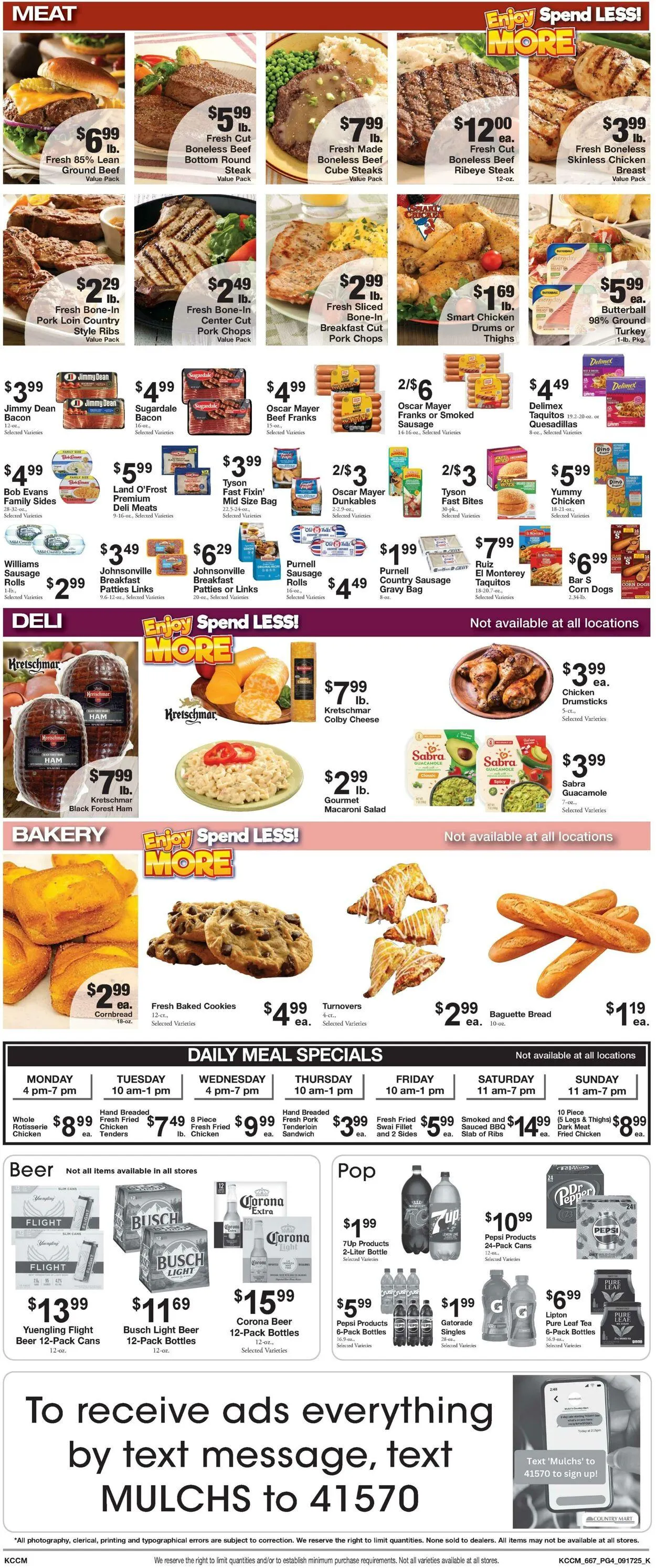 Weekly promotion Country Mart spanning from September 16 to September 22 2025 - Page 4 for Catalogue 365