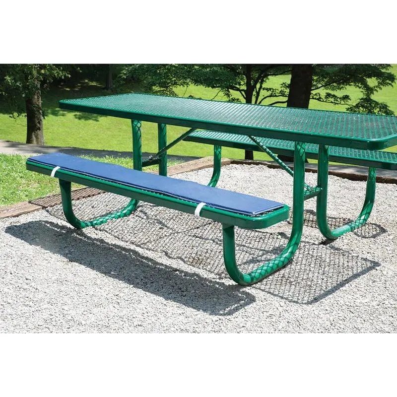 Solid Navy Bench Pads, Set of 2