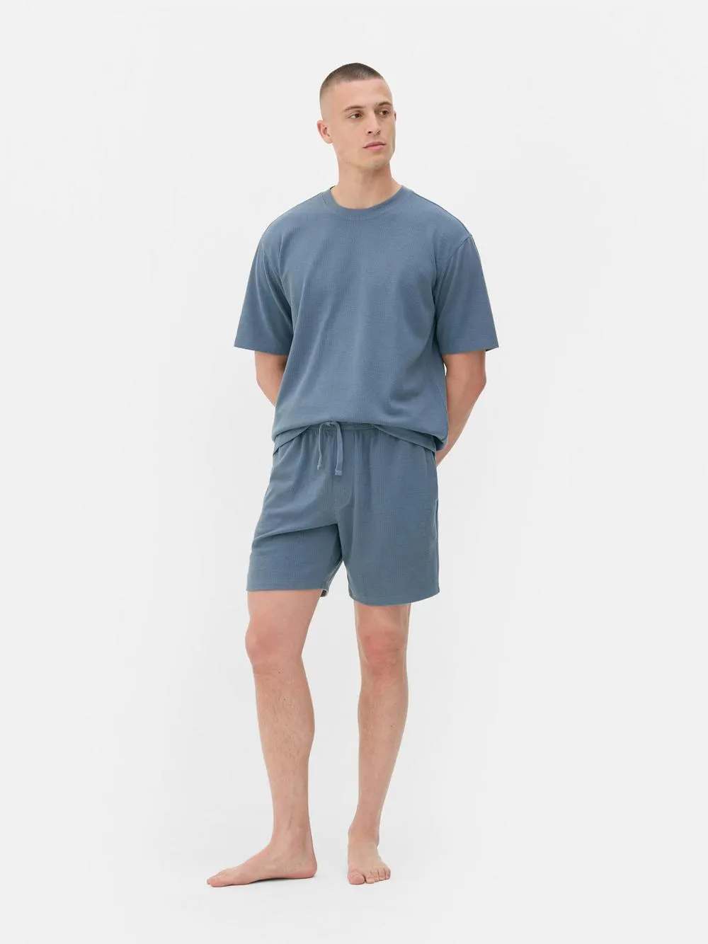 Textured Drawstring Shorts