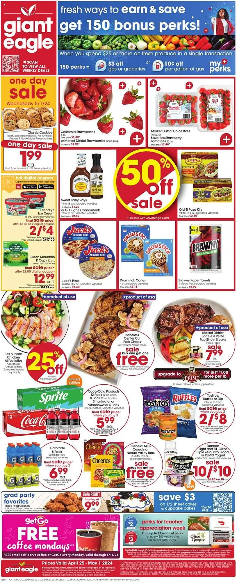 Weekly ad Giant Eagle Weekly Ad from April 25 to May 1 2024 - Page 1