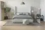 Vera Dream Cream Non Tufted 68"H Queen Upholstered Shelter Platform Bed