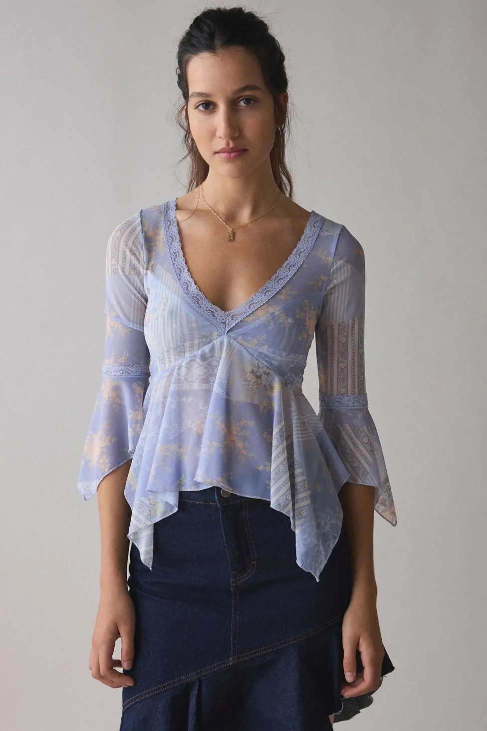 Kimchi Blue Sybil Witchy Mesh Top