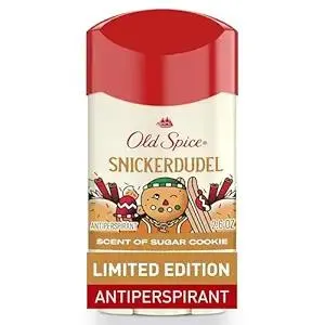 Old Spice Antiperspirant & Deodorant for Men, Holidudes Limited Edition, 24/7 Sweat Protection, Stocking Stuffer, Snickerdudel Sugar Cookie Scent, 2.6 oz