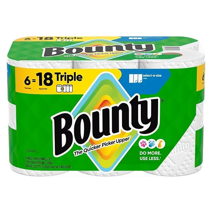 Bounty Select-A-Size Triple Roll Paper Towels,
