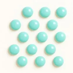 Mini Aqua Enamel Button Magnets (Pack of 12 pieces)
