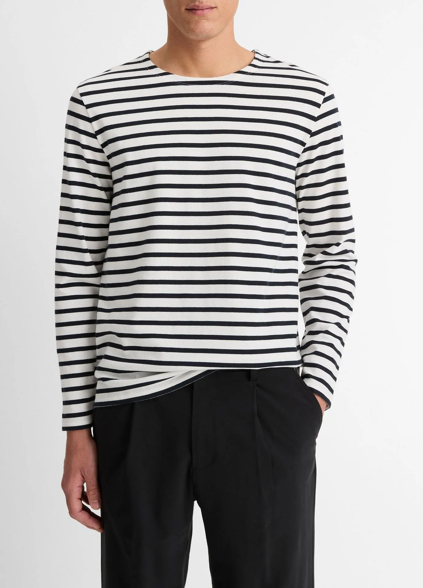 Striped Cotton Long-Sleeve T-Shirt
