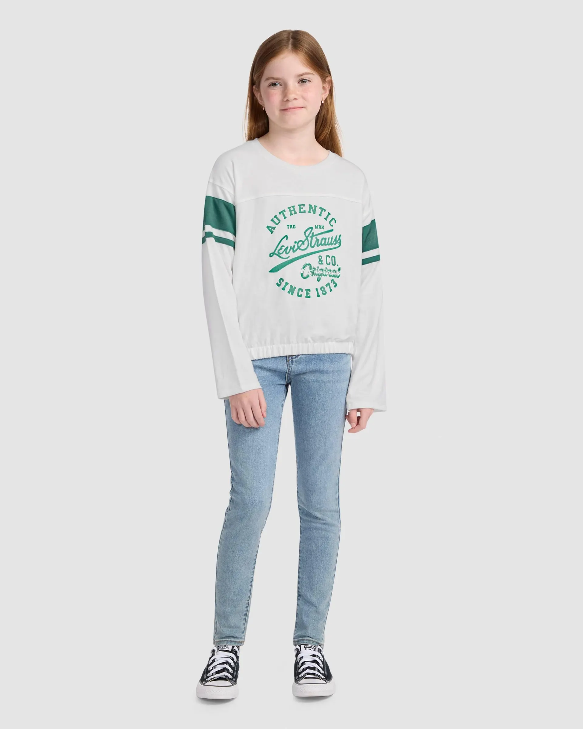 Varsity Ls Tee Big Girls S-xl