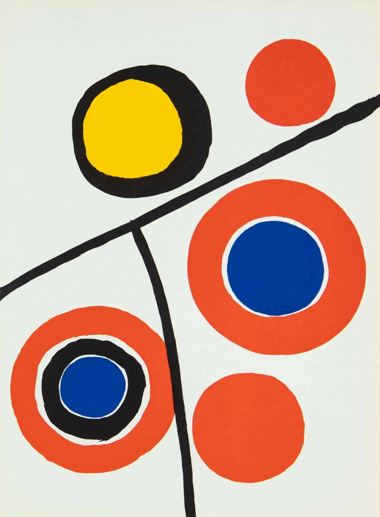 Alexander Calder Composition, Derrière le miroir 1973
