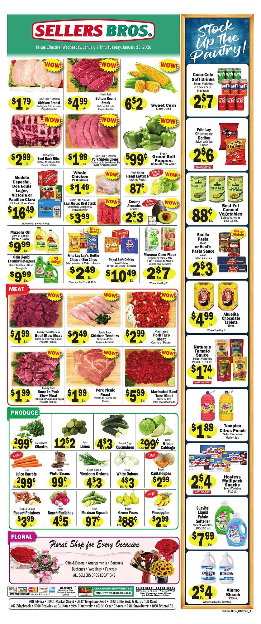Sellers Bros weekly ad - 1
