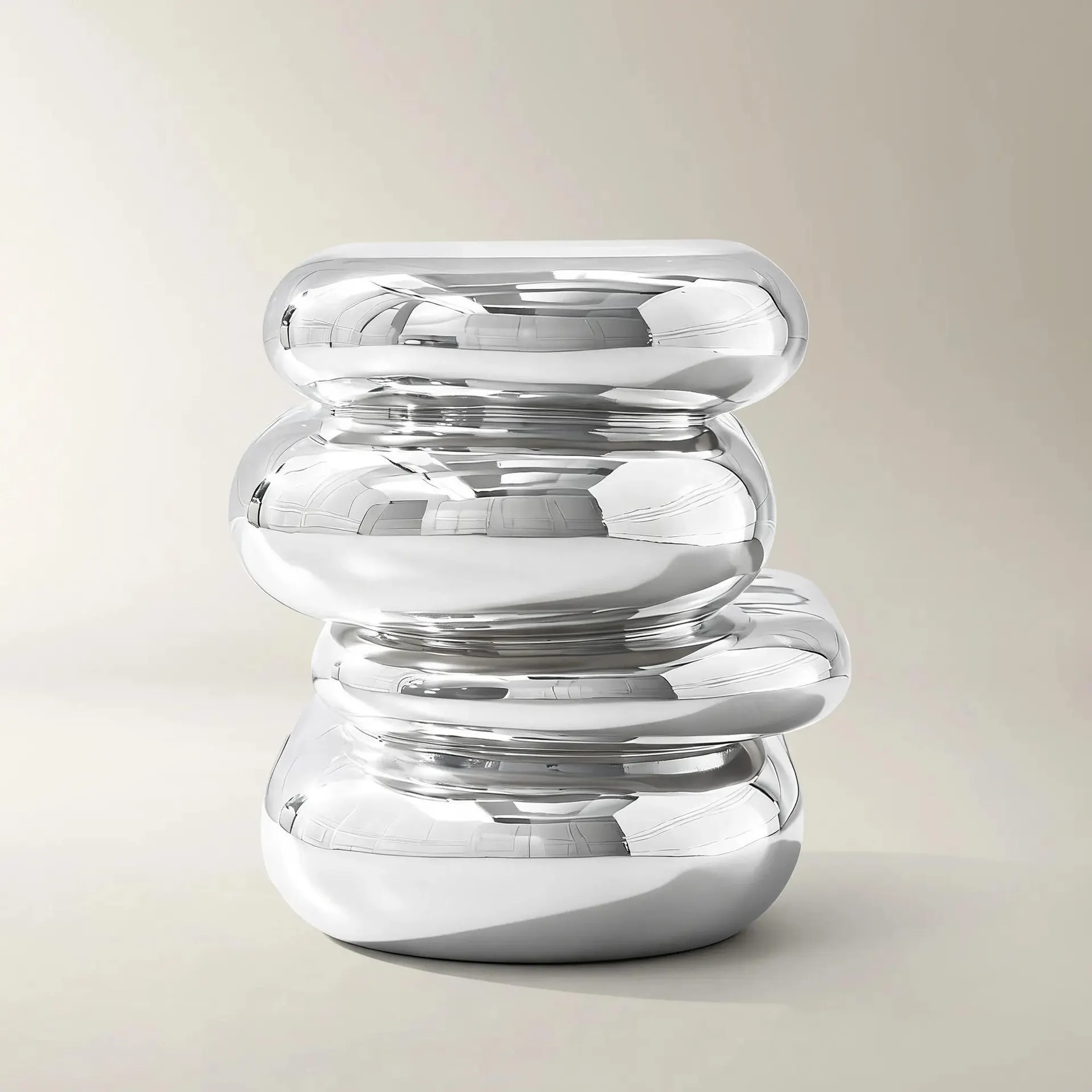 Forma Stacked Accent Table (19.9") - Chrome