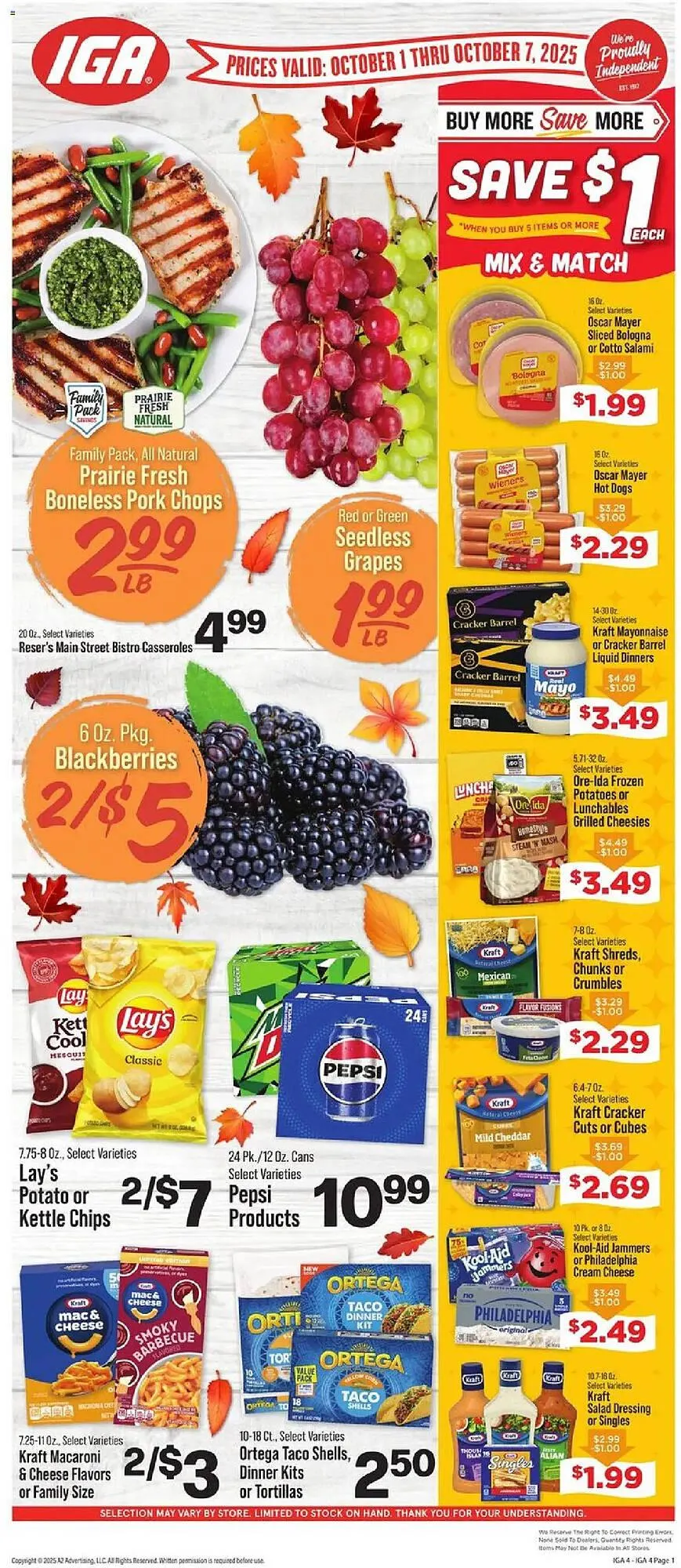 Weekly ad IGA weekly ad from October 1 to October 7 2025 - Page 1