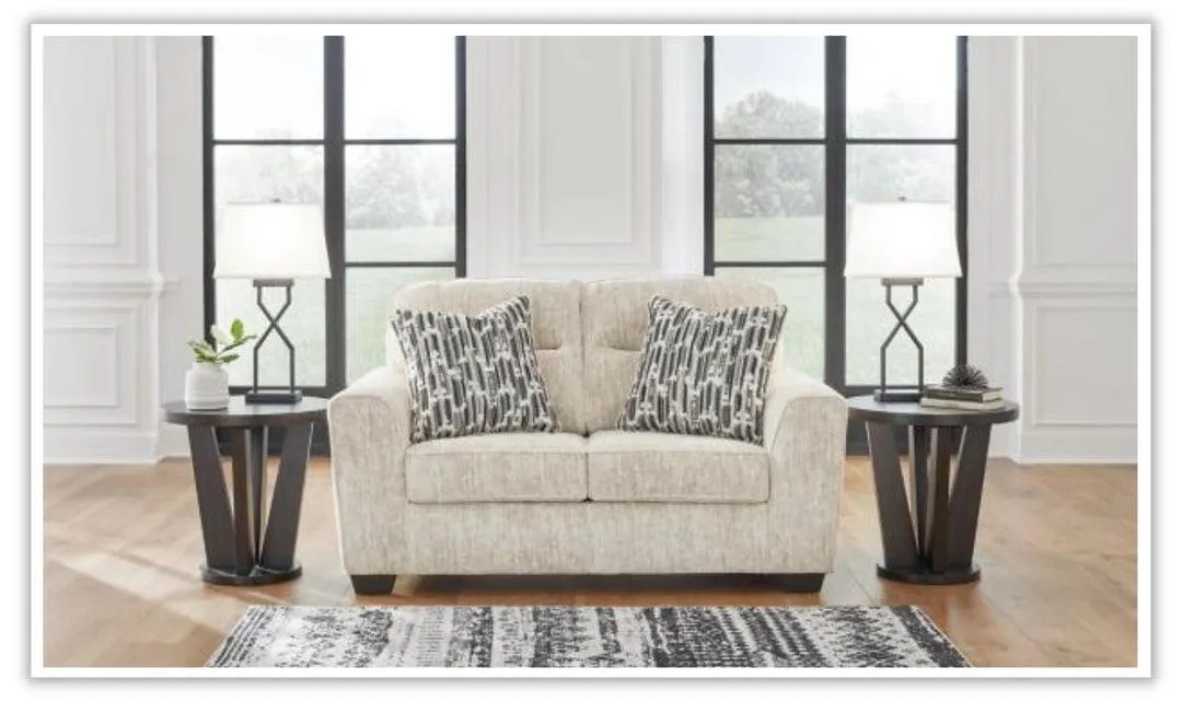 Modern Heritage Lonoke 2-Seater Fabric Loveseat with Cushions Arms